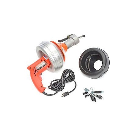 General Wire Spring General Wire PV-A-WC Power-Vee Drain Cleaning Machine includes 2 Cables, Cutter Set & Case PV-A-WC